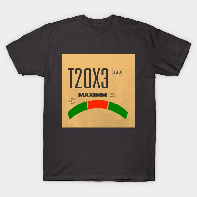 T20X3 trebles T-Shirt by Darts Tees Emporium